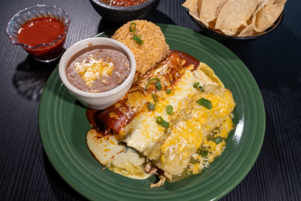 Three amigos enchiladas