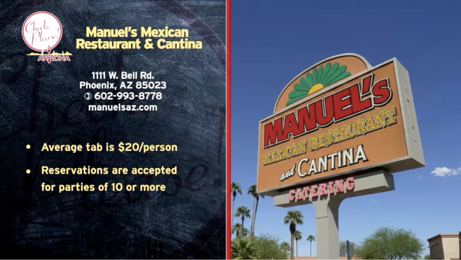 Manuel's Check Please, AZ